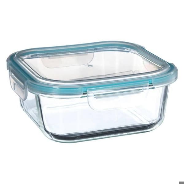 Förvaringslåda - FEM - Clipeat - Glas - 1,18 L - 18,2 x 18,2 x 7,4 cm