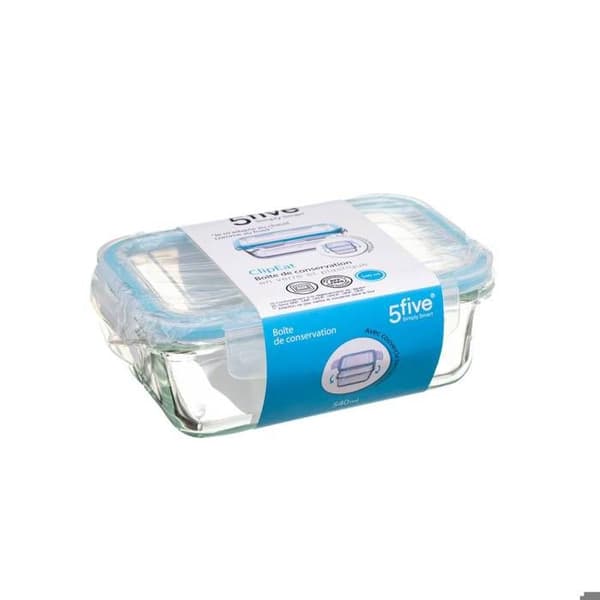 Förvaringsbehållare - FIVE - Clipeat - Glas - 540 mL - Tål mikrovågsugn och diskmaskin