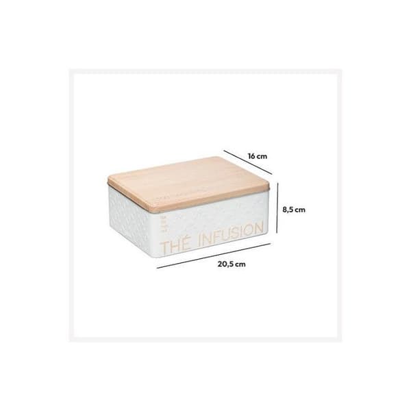 "Scandi" Tea Caddy 20cm Vit