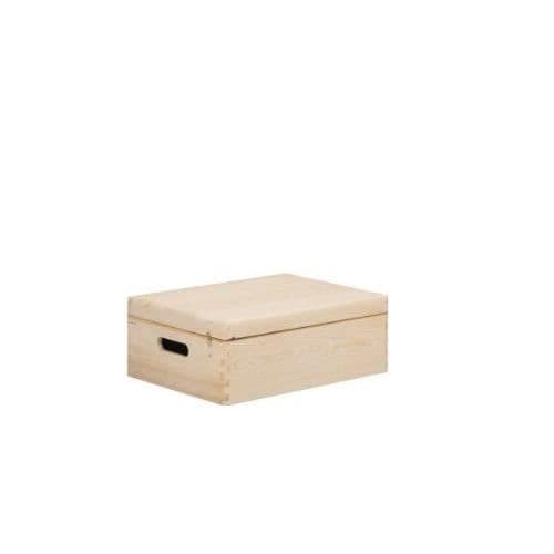 Zeller 13151 Multifunktionslåda av barrträ med lock, 40 x 30 x 15 cm,...