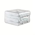 Miniatyrbillede 1 af 5: Lollanda Æggeopbevaring 32 stk XL, Æggebeholder til køleskab, Æggedispenser, Æggeholder – Transparent, Dobbelt lag, Stakke