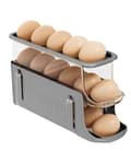 Miniatyrbild 1 av 6: Lollanda Äggbehållare för kylskåp, Äggställ 2-pack 30 ägg, Äggdispenser, Ägghållare – Automatisk Rullning, Vikbar, 2-3 Nivåer