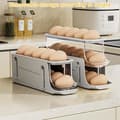 Miniatyrbild 4 av 7: Lollanda Äggbehållare för kylskåp, Äggställ 2-pack 30 ägg, Äggdispenser, Ägghållare – Automatisk Rullning, Vikbar, 2-3 Nivåer