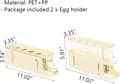 Miniatyrbild 6 av 6: Lollanda Äggbehållare för kylskåp, Äggställ 2-pack 30 ägg, Äggdispenser, Ägghållare – Automatisk Rullning, Vikbar, 2-3 Nivåer