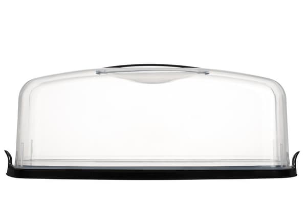 Tårtkupa, rektangulär, svart 38,2x17,5x14,5 cm