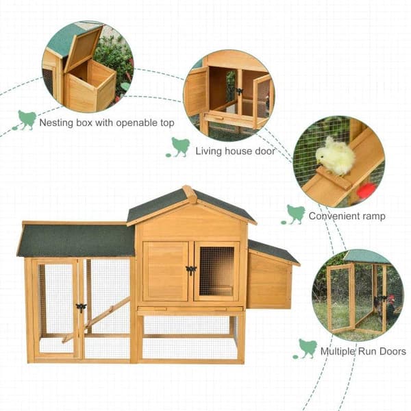 Rootz Chicken Coop - Chicken House - Pieneläinten elinympäristö - Kanantalo - Luonnollinen/vihreä
