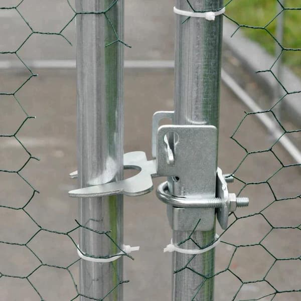 Rootz Chicken Coop - Lemmikkien häkki - Outdoor Poultry Coop - Kanahäkki - Duck Coop - Kanit Coop - Varjostuksella kattolukko - Hopea - 280L x 570W x
