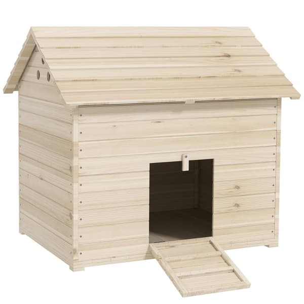 Rootz Duck House - Poultry Shelter - Animal Coop - upphöjt golv - 100 cm x 82,5 cm x 91 cm - Hållbar grandesign
