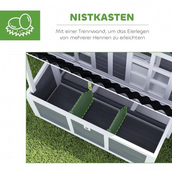 Rootz Large Chicken Coop - Hen House - Poultry Cage - Vandtæt tag - 100 x 86 x 100 cm