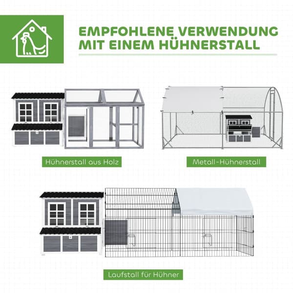 Rootz Large Chicken Coop - Hen House - Poultry Cage - Vandtæt tag - 100 x 86 x 100 cm