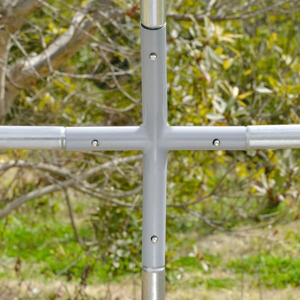 Rootz Small Animal -kotelo - Ulko -ajo - Chicken Coop - Sturdy Steel & Oxford -kangas - 280 x 190 x 197cm
