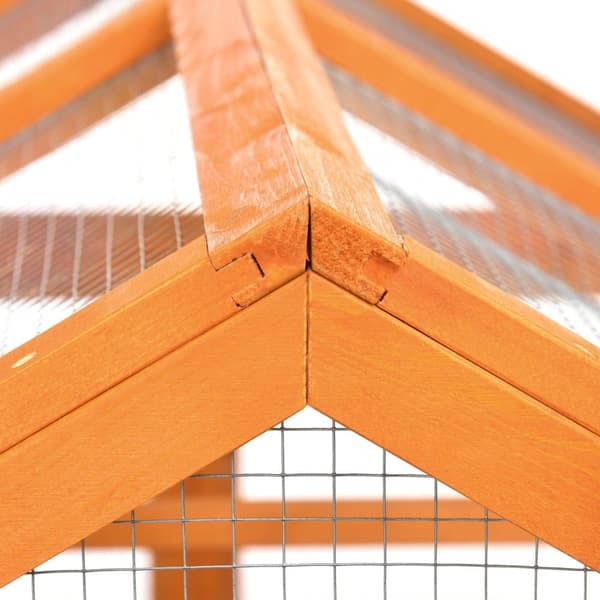 Rootz Wooden kyllingindkapsling - kyllingebur - Metal Coop - 140 x 88,5 x 106 cm - Beskytter med låse døre