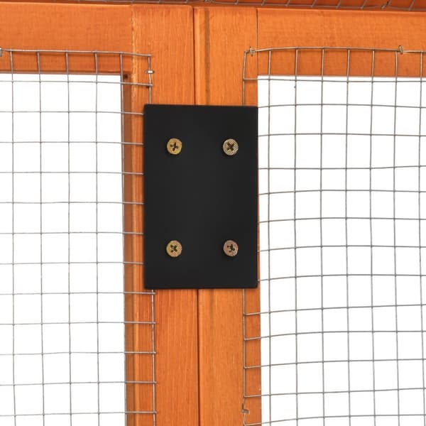 Rootz Wooden kyllingindkapsling - kyllingebur - Metal Coop - 140 x 88,5 x 106 cm - Beskytter med låse døre
