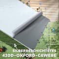 Pikkukuva 5 / 10: Rootz Chicken Coop Freewheel -kotelo - UV -kestävä tarpauliini - Teräs ritilä - 12-18 Kanan kapasiteetti - 300 cm x 400 cm x 195cm