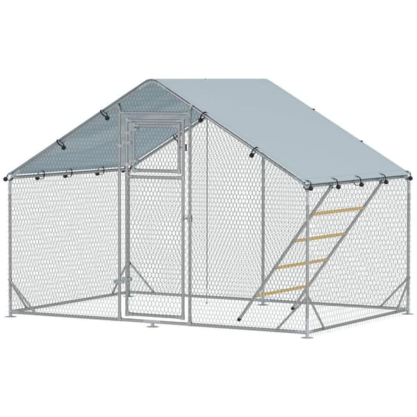 Rootz Chicken Coop Free -Range -kabinet - Kylling bopæl - fjerkræretræte - UV -beskyttelse - 300 cm x 200 cm x 195 cm