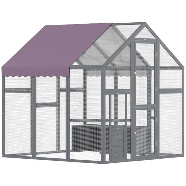 Rootz Chicken -kotelo - Chicken Coop - siipikarjan talo - Vedenpitävä katto - 1,7 x 1,8 x 1,8 m - 6-8 kanaalle