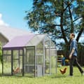 Pikkukuva 2 / 10: Rootz Chicken -kotelo - Chicken Coop - siipikarjan talo - Vedenpitävä katto - 1,7 x 1,8 x 1,8 m - 6-8 kanaalle