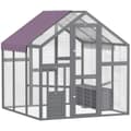 Pikkukuva 1 / 10: Rootz Chicken -kotelo - Chicken Coop - siipikarjan talo - Vedenpitävä katto - 1,7 x 1,8 x 1,8 m - 6-8 kanaalle