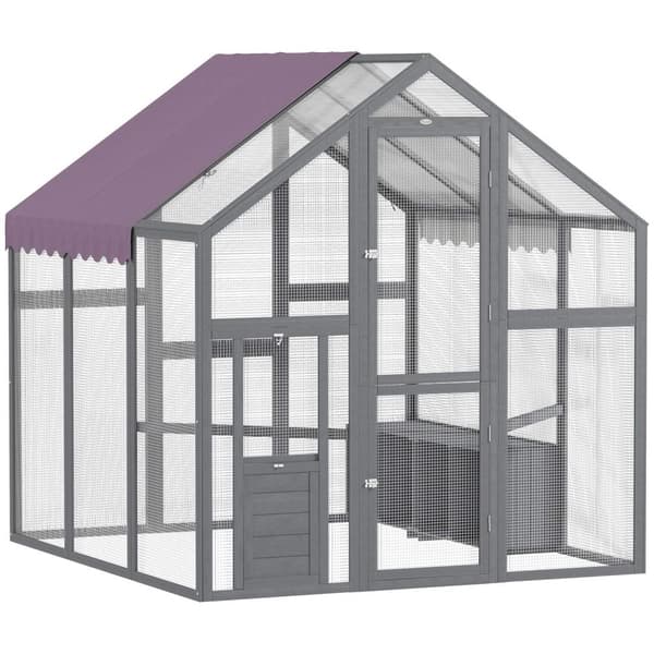 Rootz Chicken -kotelo - Chicken Coop - siipikarjan talo - Vedenpitävä katto - 1,7 x 1,8 x 1,8 m - 6-8 kanaalle