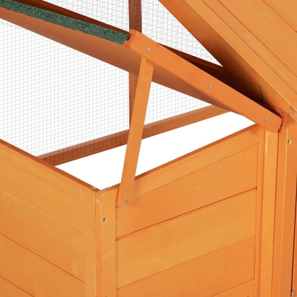 Rootz Chicken Coop Chicken Cage - kana -talo - siipikarjan kotelo - helppo huolto - 240 x 112,5 x 76 cm - oranssi