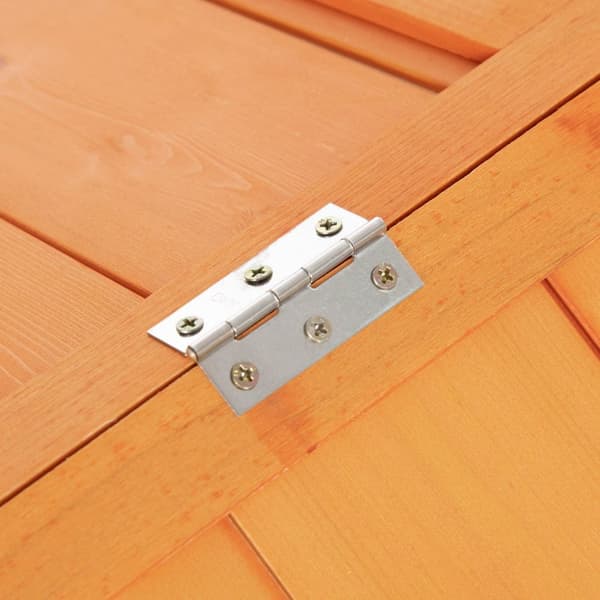 Rootz Chicken Coop Chicken Cage - kana -talo - siipikarjan kotelo - helppo huolto - 240 x 112,5 x 76 cm - oranssi