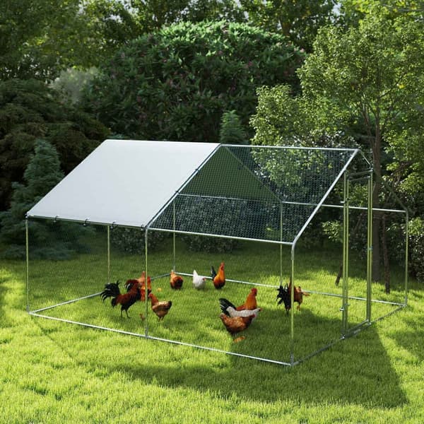Rootz Stor kyllingindkapsling - Metal Bird Cage - fjerkrækørsel - UV & vandafvisende - 300 cm x 340 cm x 190 cm