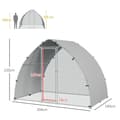 Pikkukuva 3 / 7: Rootz Suuren kanan kotelo - Chicken Coop - Animal Pen - UV -resistentti katto - 3,04m x 1,9 m x 2,2 m - suojaa petoeläimiltä