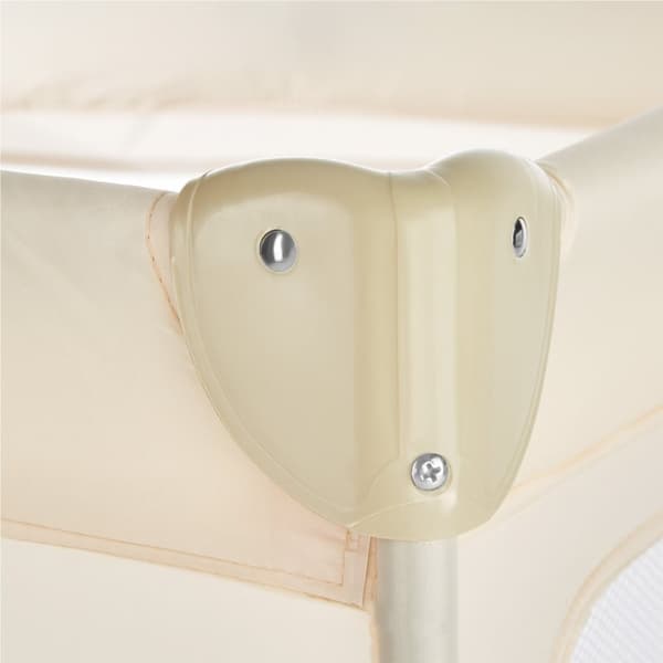 Rejseseng med puslemadras og transporttaske - beige