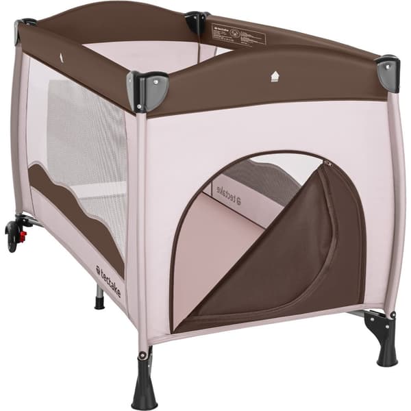 Weekendseng 126x65x80cm med transporttaske - coffee