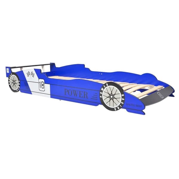 vidaXL Lastensänky kilpa-auto 90x200 cm Sininen