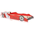 Miniatyrbild 9 av 9: vidaXL LED Barnsäng racerbil 90x200 cm röd