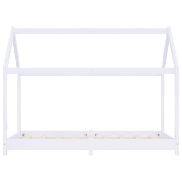 vidaXL Barnsäng vit massiv furu 70x140 cm