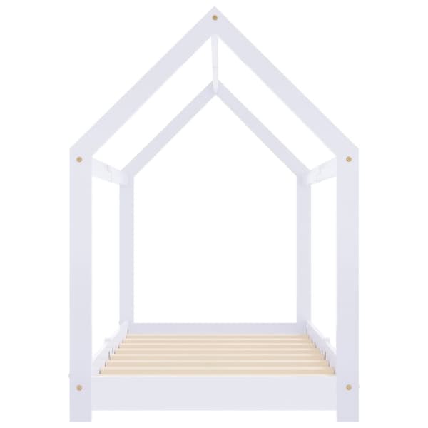 vidaXL Barnsäng vit massiv furu 70x140 cm