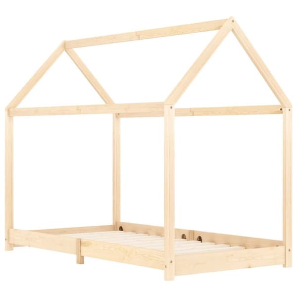 vidaXL Barnsäng massiv furu 90x200 cm