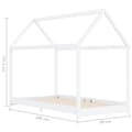Miniatyrbillede 7 af 7: vidaXL sengestel til børneseng 90 x 200 cm massivt fyrretræ hvid change1