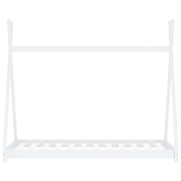 vidaXL sengestel til børneseng 70 x 140 cm massivt fyrretræ hvid change1
