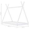 Miniatyrbillede 7 af 7: vidaXL sengestel til børneseng 70 x 140 cm massivt fyrretræ hvid change1
