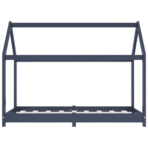 vidaXL Seng/Sengeramme for barn heltre furu grå 70x140 cm change1