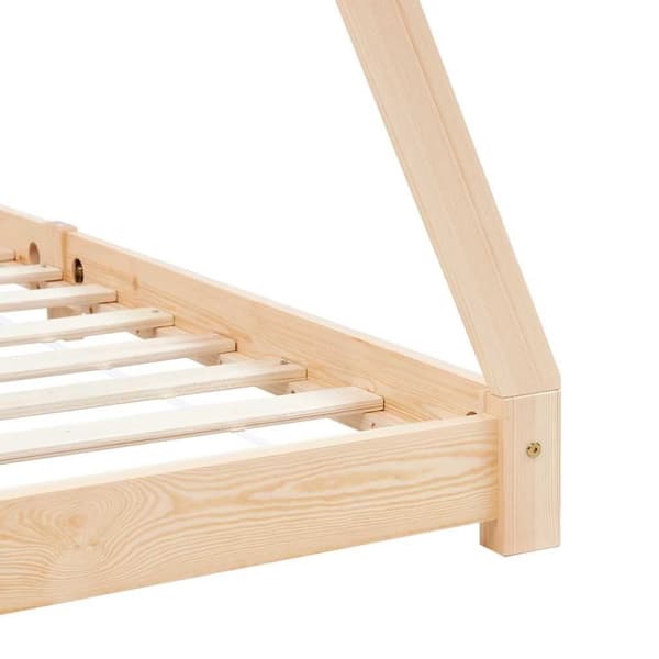 vidaXL Seng/Sengeramme for barn heltre furu 70x140 cm change1