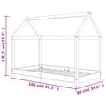 Miniatyrbillede 8 af 8: vidaXL sengestel til børneseng 80 x 160 cm massivt fyrretræ change1