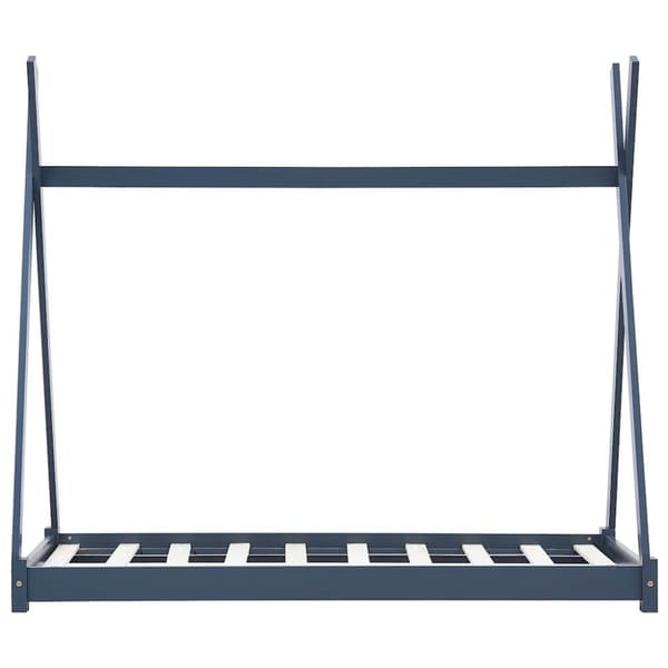 vidaXL sengestel til børneseng 80 x 160 cm massivt fyrretræ grå change1