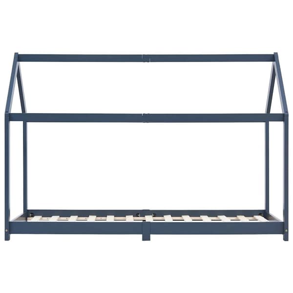 vidaXL Seng/Sengeramme for barn heltre furu grå 90x200 cm change1