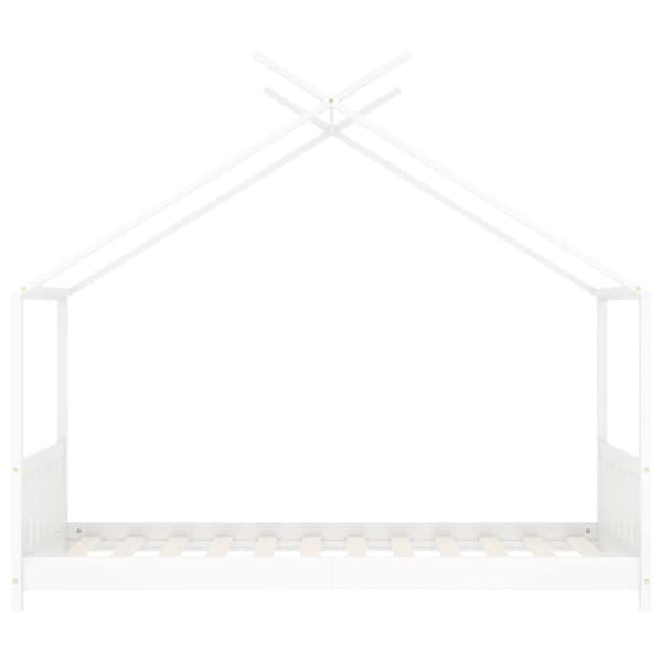 vidaXL sengestel til børneseng 80 x 160 cm massivt fyrretræ hvid