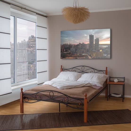 Enkeltseng - Metalstel - Sort - Stel 920 - 160x200 Cm