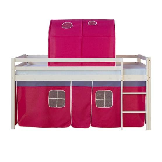 Loftsäng Med Gardin - Tunnel - Cerise