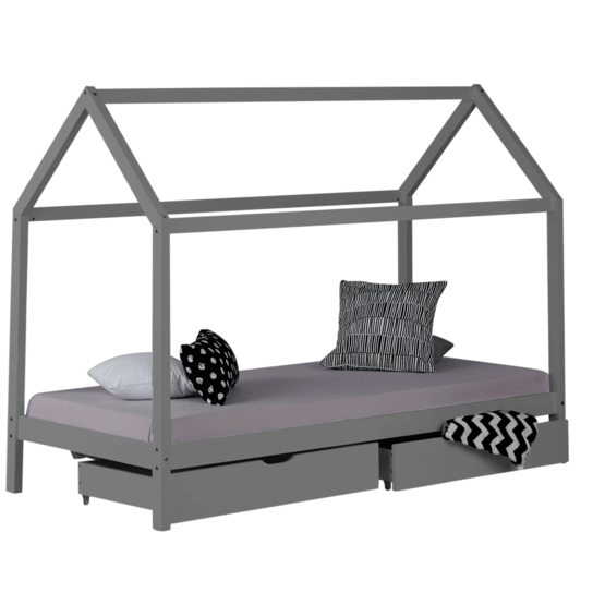 Hussäng - Med Lådor - 90x200 - Grå