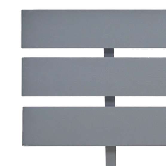 Sängram Grå Massiv Furu Med Huvudgavel 90X200 Cm