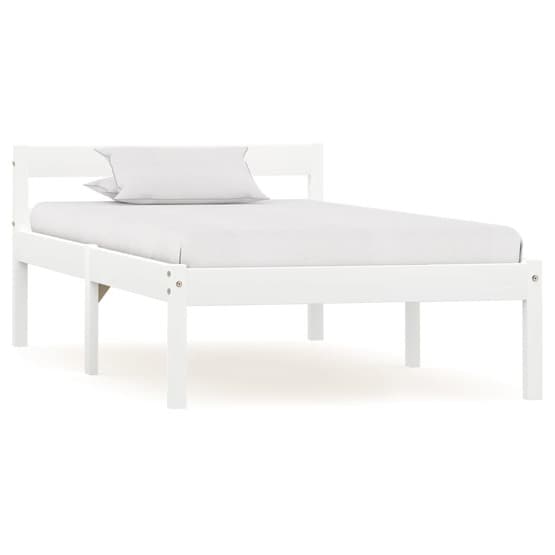 Sängram Vit Massiv Furu 200X100 Cm