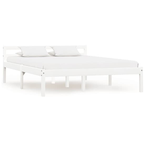 Sängram Vit Massiv Furu 200X120 Cm