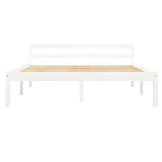 Sängram Vit Massiv Furu 200X140 Cm